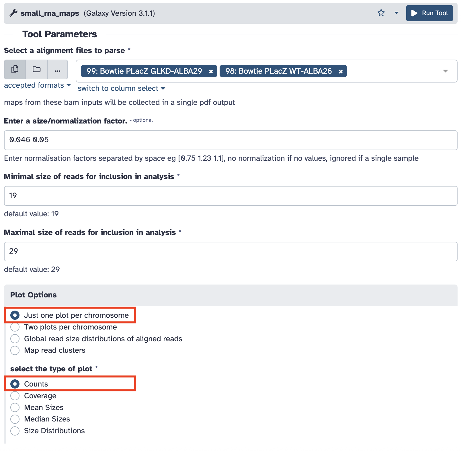 Distribution des lectures par chromosome