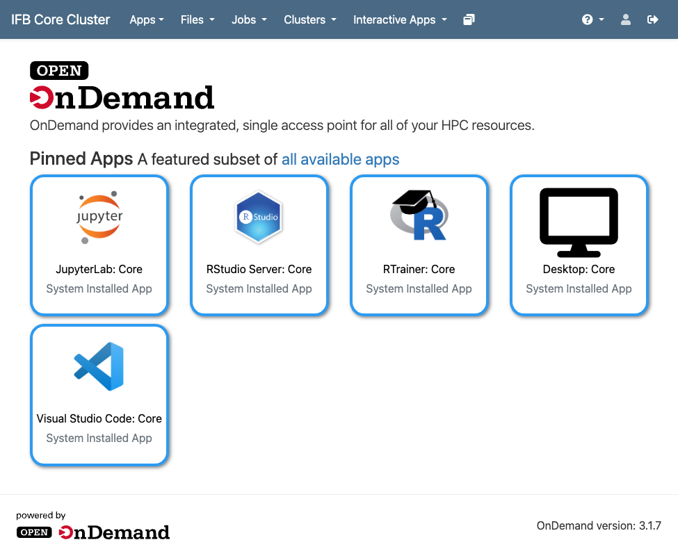 Open OnDemand Applications