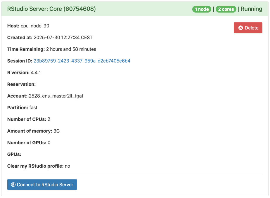 RStudio connect
