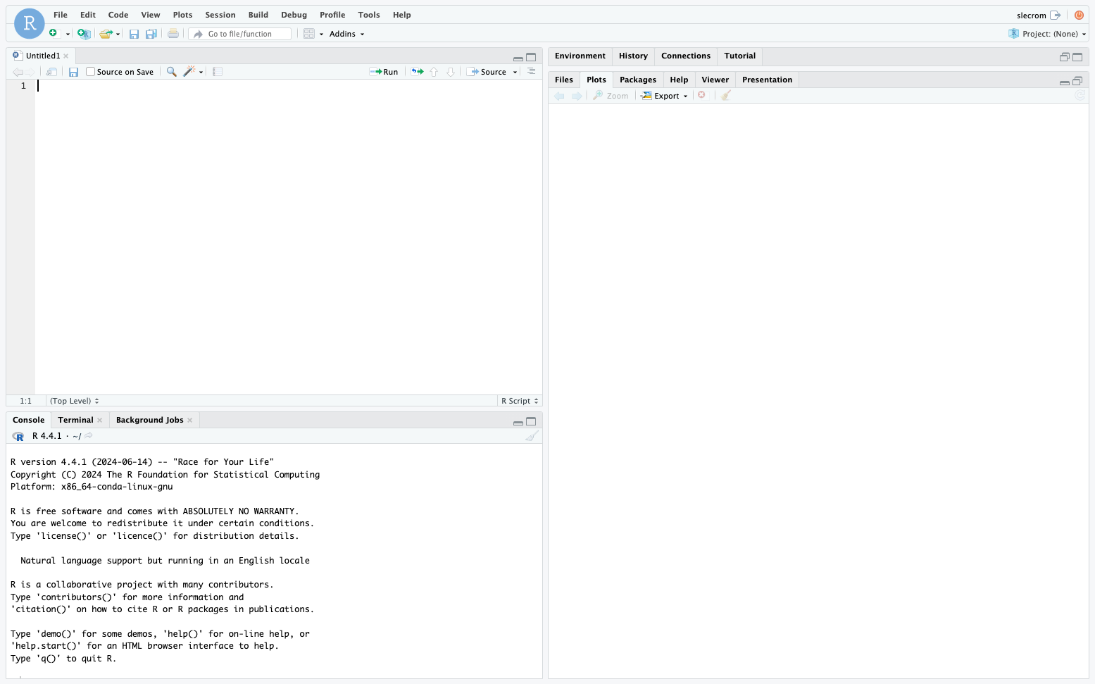Rstudio interface